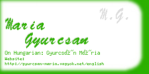 maria gyurcsan business card